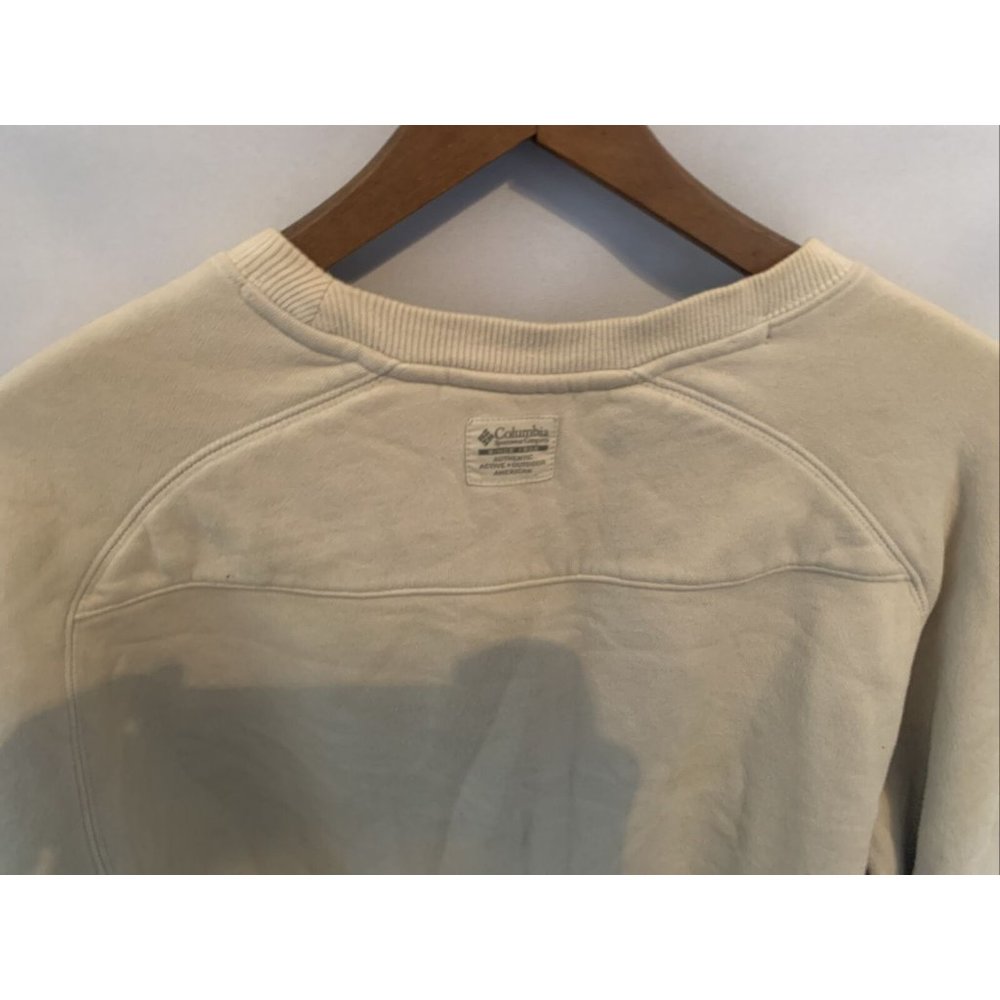 Columbia tan men’s M fleece lined long sleeve sweatshirt pullover - Picture 4 of 6